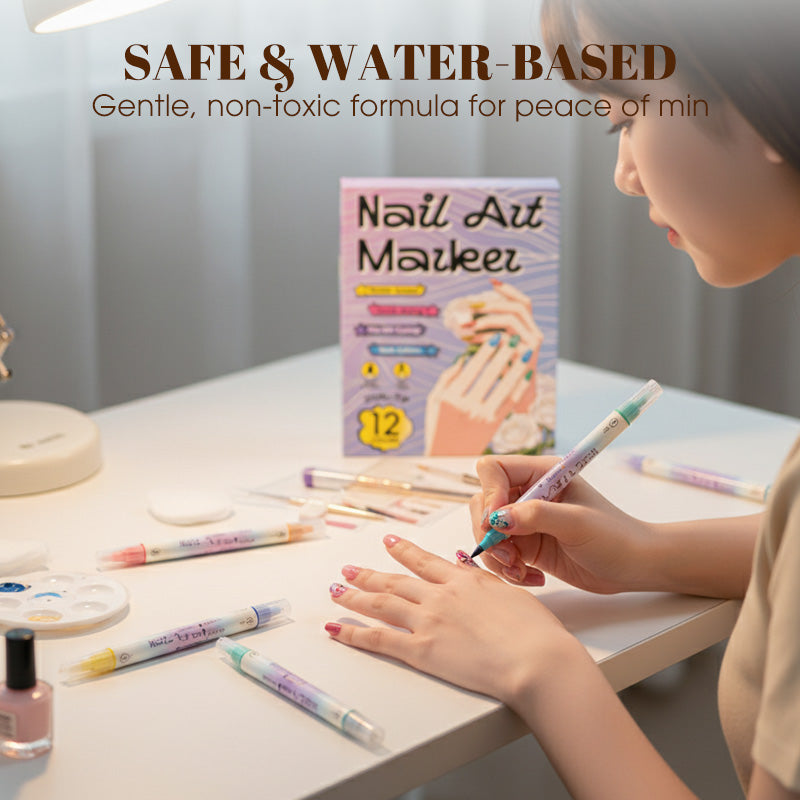 🔥50% off⏰Double‑Headed Nail Art Pen Set
