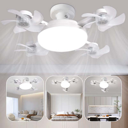 🌀 Ny loftventilator med lampe og E27-fatning – støjsvag 2-i-1 LED-ventilator med fjernbetjening, energieffektiv kombination af afkøling og belysning til stuen og soveværelset