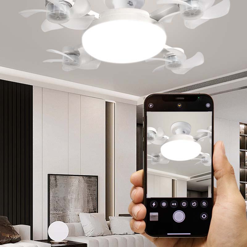 🌀 Ny loftventilator med lampe og E27-fatning – støjsvag 2-i-1 LED-ventilator med fjernbetjening, energieffektiv kombination af afkøling og belysning til stuen og soveværelset