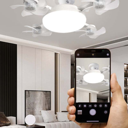 🌀 Ny loftventilator med lampe og E27-fatning – støjsvag 2-i-1 LED-ventilator med fjernbetjening, energieffektiv kombination af afkøling og belysning til stuen og soveværelset