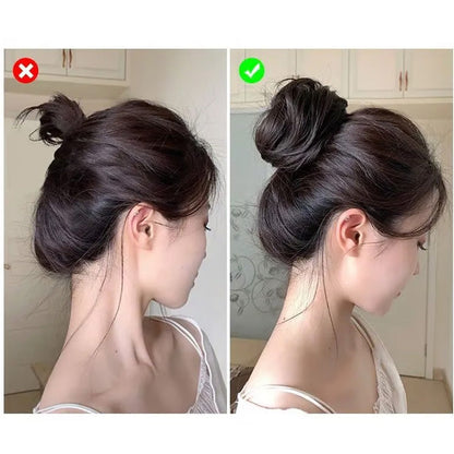 💁‍♀️Quick‑Fit Voluminous Hair Wrap | Realistisk syntetisk hårknold til hverdag og festlige lejligheder