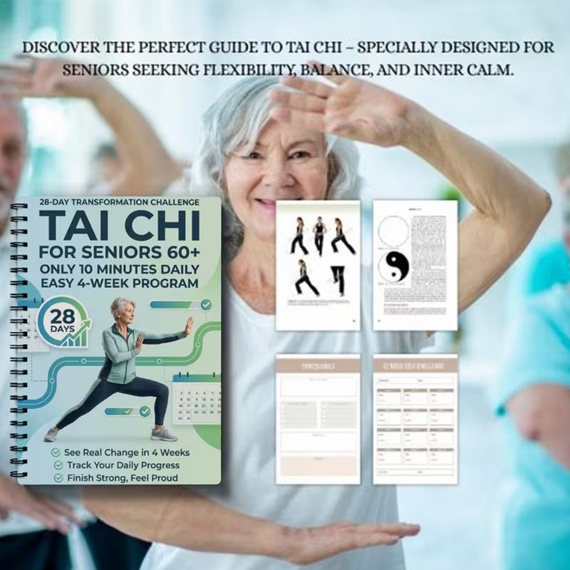 🧘 BEGRÆNSET TID: 50 % RABAT! ⚡ Tai Chi-træningsbog til seniorer og begyndere – skånsom, trin for trin, med fokus på velvære ✨