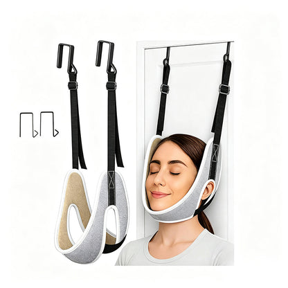 🧘 BEGRÆNSET TID: 50 % RABAT! 💆 Nakkeudstrækningsapparat til montering på døren til lindring af nakkesmerter – nem opsætning, skånsom lindring, velegnet til brug i hjemmet ✨