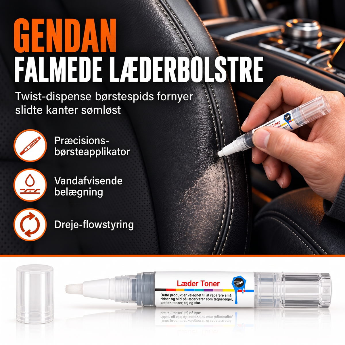 🖊️✨ Læderreparationspen – Farverestaurering & ridseparering på én gang 💪/🖊️✨ Leather repair pen