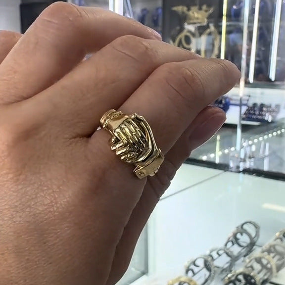 💞 Åben hånd-hjerte-ring