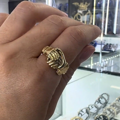 💞 Åben hånd-hjerte-ring